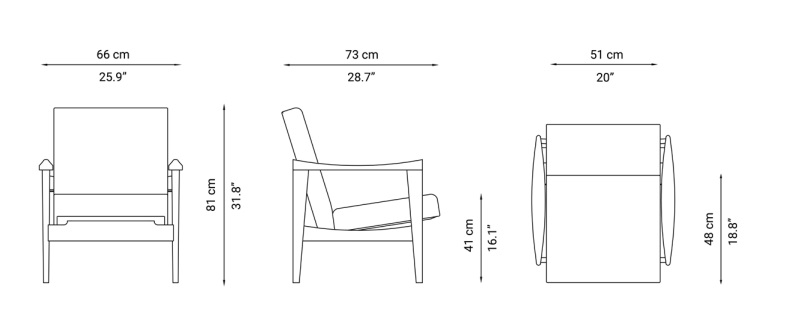 Wymiary Fotel CK57