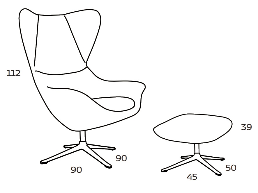 Fotel Stilo Flexlux wymiary
