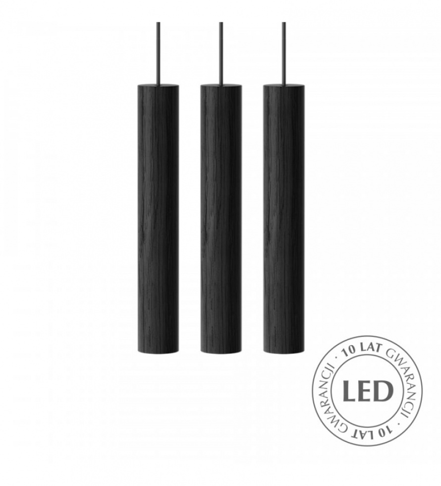 Lampa Chimes Cluster 3 black - czarny dąb  Umage 