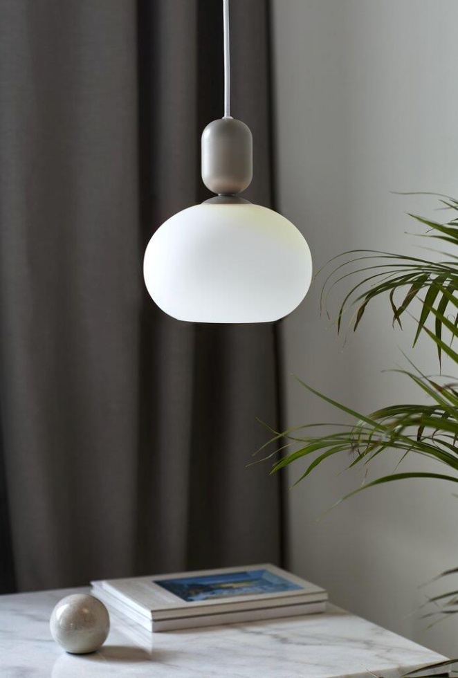 Lampa wisząca Notti E27 szara Nordlux 