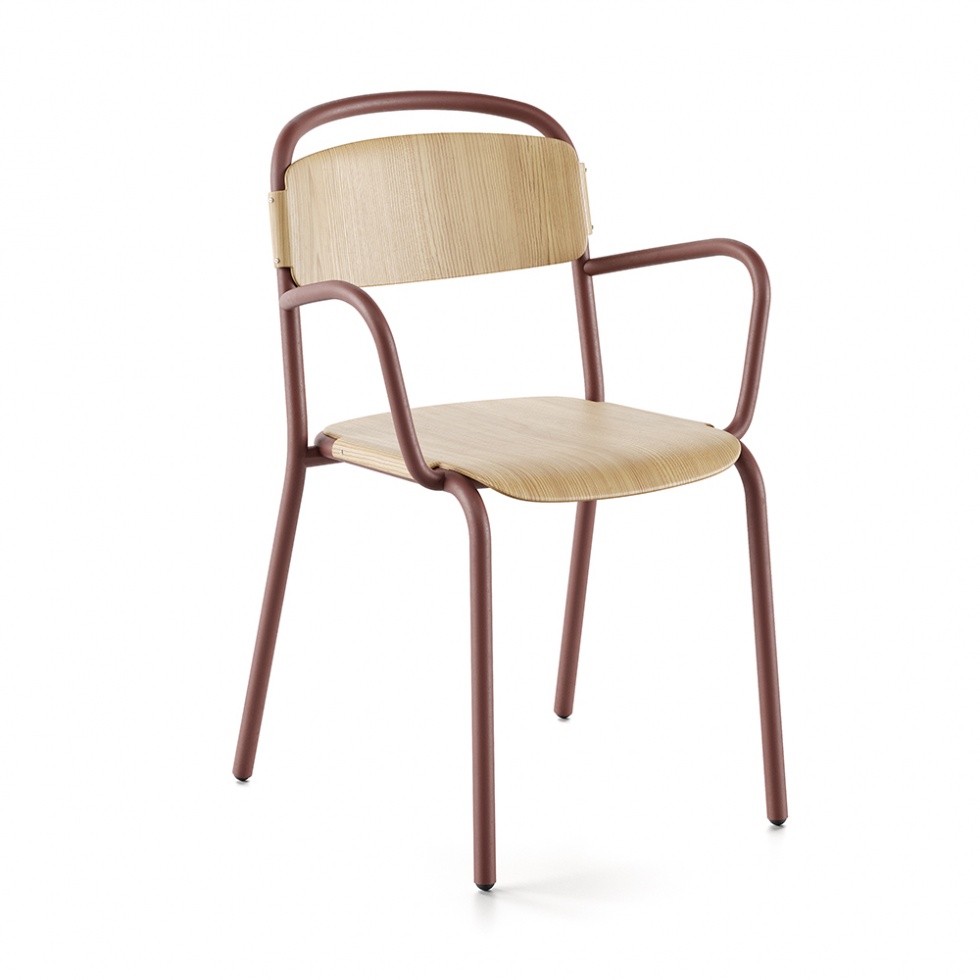 Krzesło z podłokietnikami Skol Wood Infiniti Design